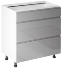 Köögi põrandakapp Aspen2 D80S3, hall kõrgläige