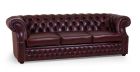 Diivan Chesterfield 3-ne, 210x97xK74 cm, nahk, bordoo