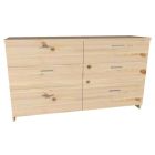 Kummut Rait 8, 150x44xH85 cm, mänd, naturaalne