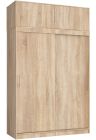 Lükandustega riidekapp pikendusega 150 CLP, 150x60xK245 cm, sonoma tamm