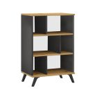 Raamaturiiul Ralf 09, 60x40xK92 cm, grafiit +artisan tamm