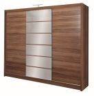 Riidekapp lükandustega Malibu - Ploom/Peegel