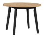 Söögilaud Oslo 3, 100x100xK75 cm, artisan tamm + must