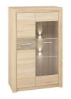 Vitriinkapp Castel-06/S, 85x43xH133 cm, sonoma jasna / truflowa(laminaat)