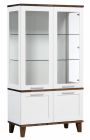 Vitriinkapp Elina 1242-1, 81x41xK149 cm valge-tume pähkel