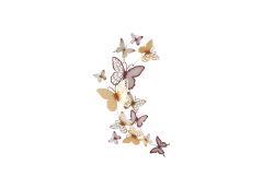Seinadekoratsioon Butterflies 59.5x111.5 cm, kuld/bordoo
