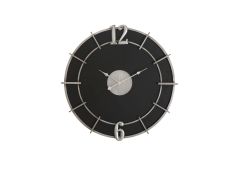 Seinakell 60 cm, must/hõbe