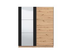 Lükandustega riidekapp SARDINIA 180 OG artisan tamm/must