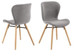 Söögitoolide Komplekt Batilda 2tk, 22425, Hall/Tamm