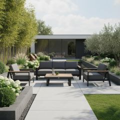 Aiamööblikomplekt FELINO laud, diivan ja