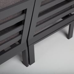 Aiamööblikomplekt RIO nurgadiivan ja laud, tumehall