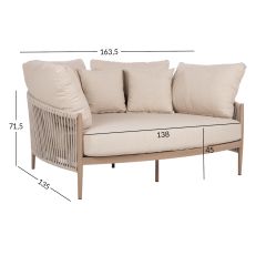 Diivan MEDINA 163,5x135xH71,5cm, beež