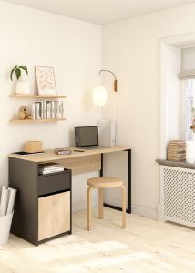 Kirjutuslaud Function plus, Jacksoni tamm/must matt