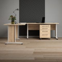 Nurgakirjutuslaud Prima, 80400/304 Tamm/valge