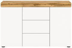 Kummut Malibu, 125x80x37,Valge