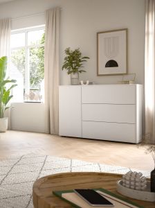 Kummut Loft, 105x80x37,Valge