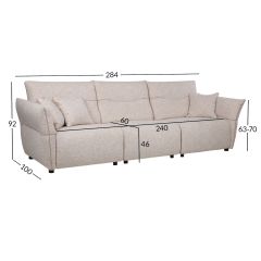 Diivan CALLA 4-kohaline, kaeravalge