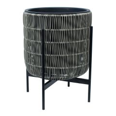 Lillepott WICKER alusega 38x38xH49cm, he