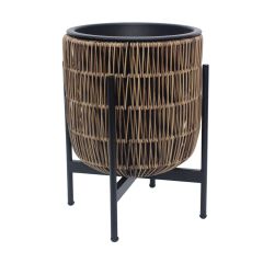 Lillepott WICKER alusega 30x30xH38cm, he