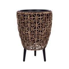 Lillepott WICKER 28x28xH42cm, pruun