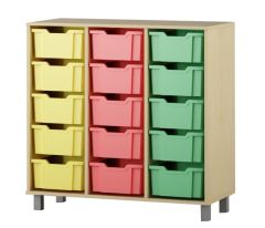 Kast-sahtlitega riiul 3×5 f2