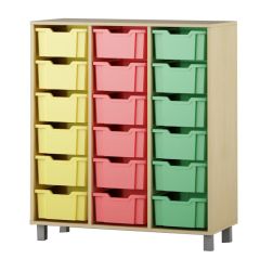 Kast-sahtlitega riiul 3×6 f2