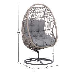 Puhketool CASSIA pöörlev 85x85xH151cm, hall