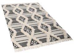 Tom Tailor vaip Vintage Cozy Kelim 65x135cm, must/valge