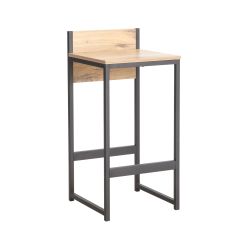 Baaritool HANNES 38x38xH80cm, rustik mel