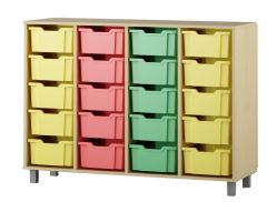 Kast-sahtlitega riiul 4×5 f2