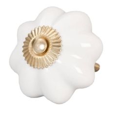 KAPINUPP GOLD 61910 D5CM VALGE/KULDNE