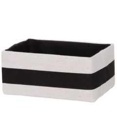 KORV STRIPE 637266 18X12X8CM VALGE/MUST
