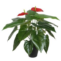 Kunsttaim ANTHURIUM, H45cm, flamingolill