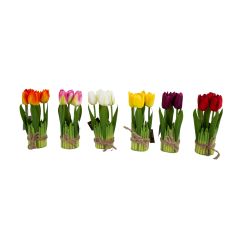 Kunstlill FLOWERLY 5-ne, tulbid, madal,