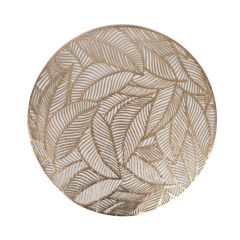 Lauamatt ROUND LEAF D38cm, kuld