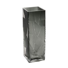 Vaas ZANA 10x10xH30cm, hall klaas