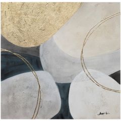 Õlimaal 70x70cm, kuldne/ valge 1