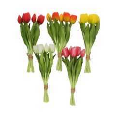 Kunstlill FLOWERLY H30cm 5-ne tulp, mix