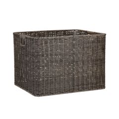 Korv BASILE 42,5x34xH30cm, tumepruun