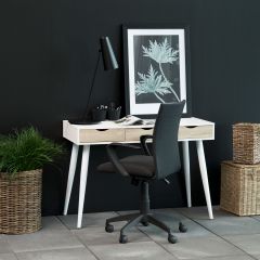 Kirjutuslaud NEPTUN 110x50xH77cm, valge/