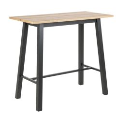 Baarilaud CHARA 117x58xH105cm, tamm/must