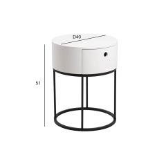 Öökapp POLO D40xH51cm, valge