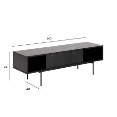 TV-laud ANGUS 140x40xH44cm, must