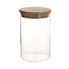 Klaaspurk JARA D8,3xH13cm 790ml bambuse