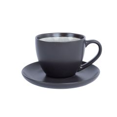 Tass/alustaldrik RITA 300ml, must/hall