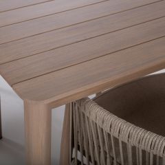 Aiamööblikomplekt MEDINA laud ja 4 tooli, beež