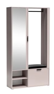 Esikukapp Milo Uni, 100x33xK189,4 cm, kašmiir + must istumispadi