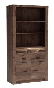 Kapp-riiul Indianapolis I-5, 96x42xK192 cm, tume saar