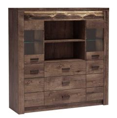 Kummut Indianapolis I-22, 137x42xK141,5 cm, tume saar