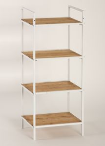 Riiul BAMBOO 4-ne valge